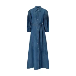 Abito donna chemisier lungo in denim