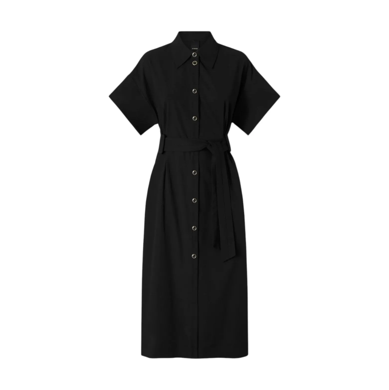Abito donna chemisier midi con cintura