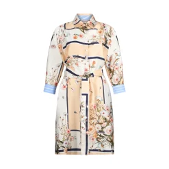 Abito donna corto in twill stampato