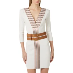 Abito donna in maglia con bande a righe