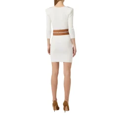 Abito donna in maglia con bande a righe