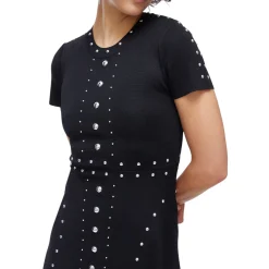 Abito donna in maglia con borchie
