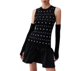 Abito donna in maglia con maniche thumbhole