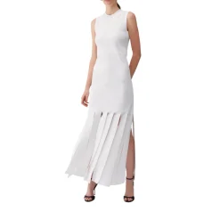 Abito donna in maglia con frange
