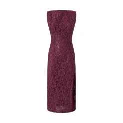 Abito donna in pizzo floreale con scollo sul retro