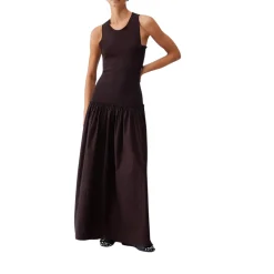 Abito donna lungo con cut-out