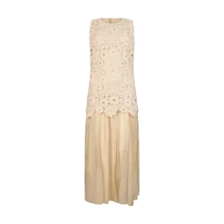 Abito donna lungo in macramè