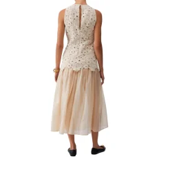 Abito donna lungo in macramè