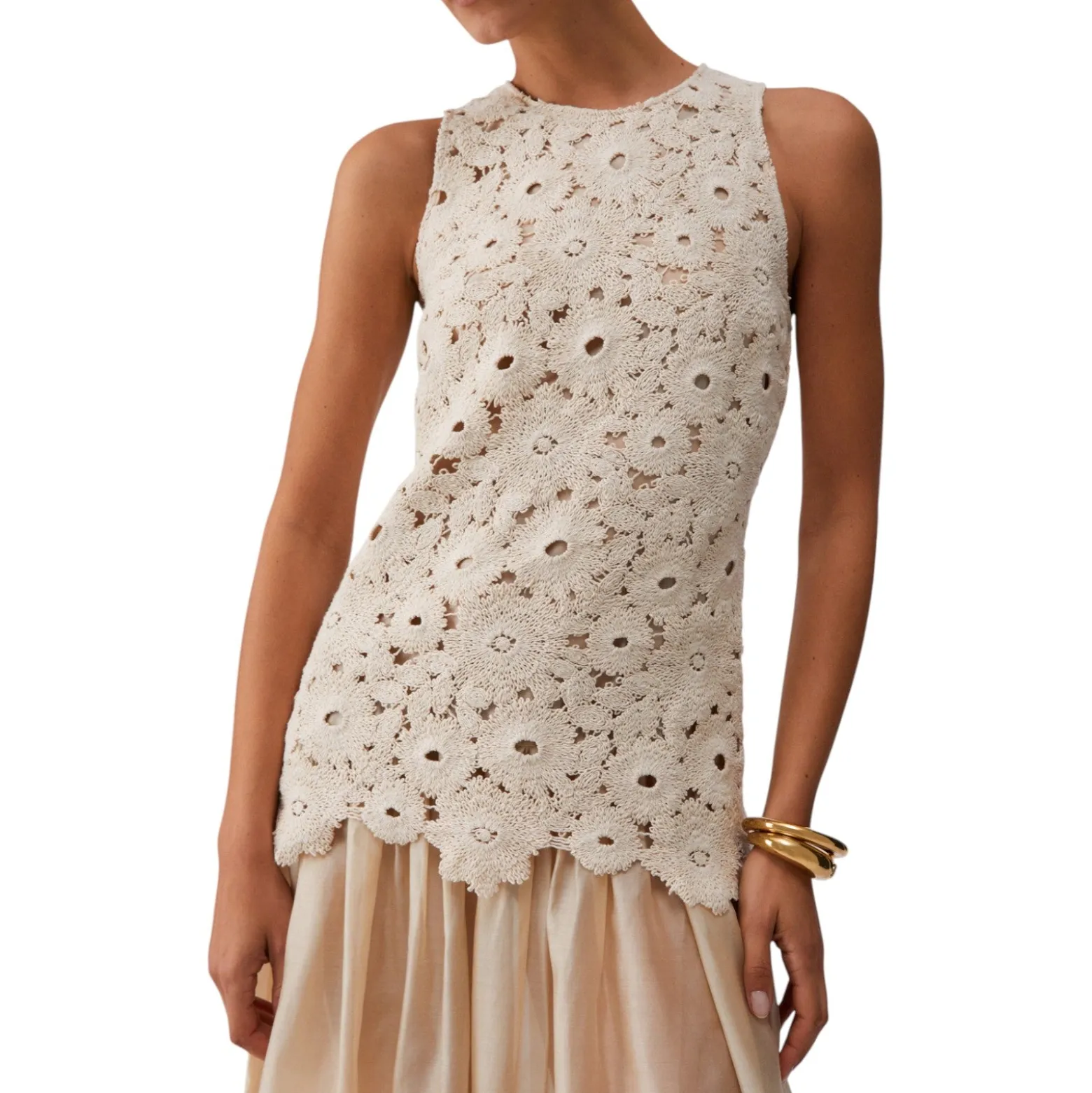 Abito donna lungo in macramè