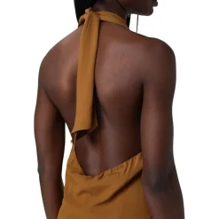 Abito donna midi in crêpe de chine