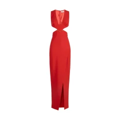 Abito donna Red Carpet in crêpe leggero con cut-out