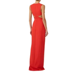 Abito donna Red Carpet in crêpe leggero con cut-out