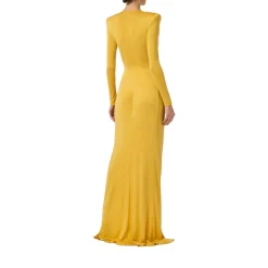 Abito donna Red Carpet in jersey cupro con logo gioiello