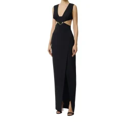 Abito donna Red Carpet in crêpe leggero con cut-out