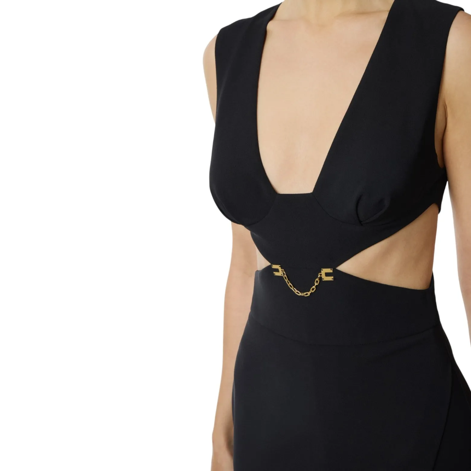 Abito donna Red Carpet in crêpe leggero con cut-out