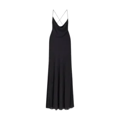 Abito donna slipdress lungo con strass
