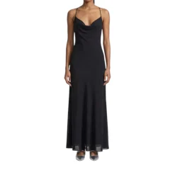 Abito donna slipdress lungo con strass