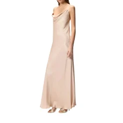 Abito donna slipdress lungo in satin