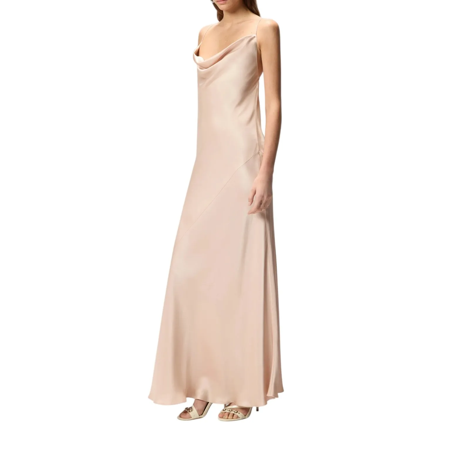 Abito donna slipdress lungo in satin