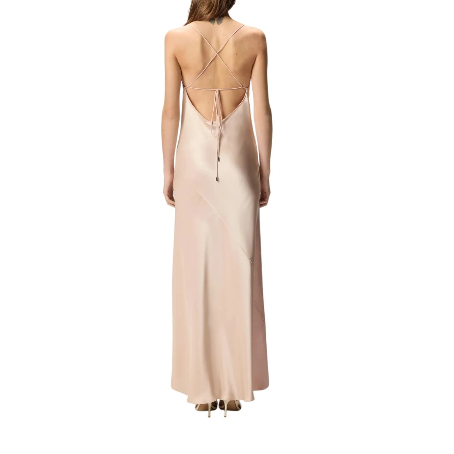 Abito donna slipdress lungo in satin