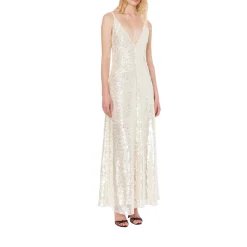 Abito lungo in paillettes