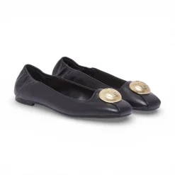 Ballerine donna in pelle con logo