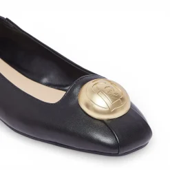 Ballerine donna in pelle con logo