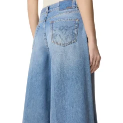 Bermuda donna wide leg in denim