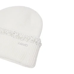 Berretto donna in maglia con perle