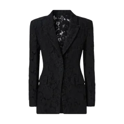 Blazer donna in pizzo con bottoni gioiello