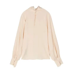 Blusa donna con dettaglio drappeggiato