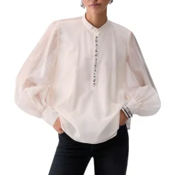 Blusa donna con ricami gioiello