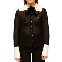 Blusa donna in Georgette Crêpe