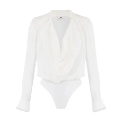 Body donna in georgette di viscosa