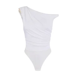 Body donna in jersey con spalla gioiello