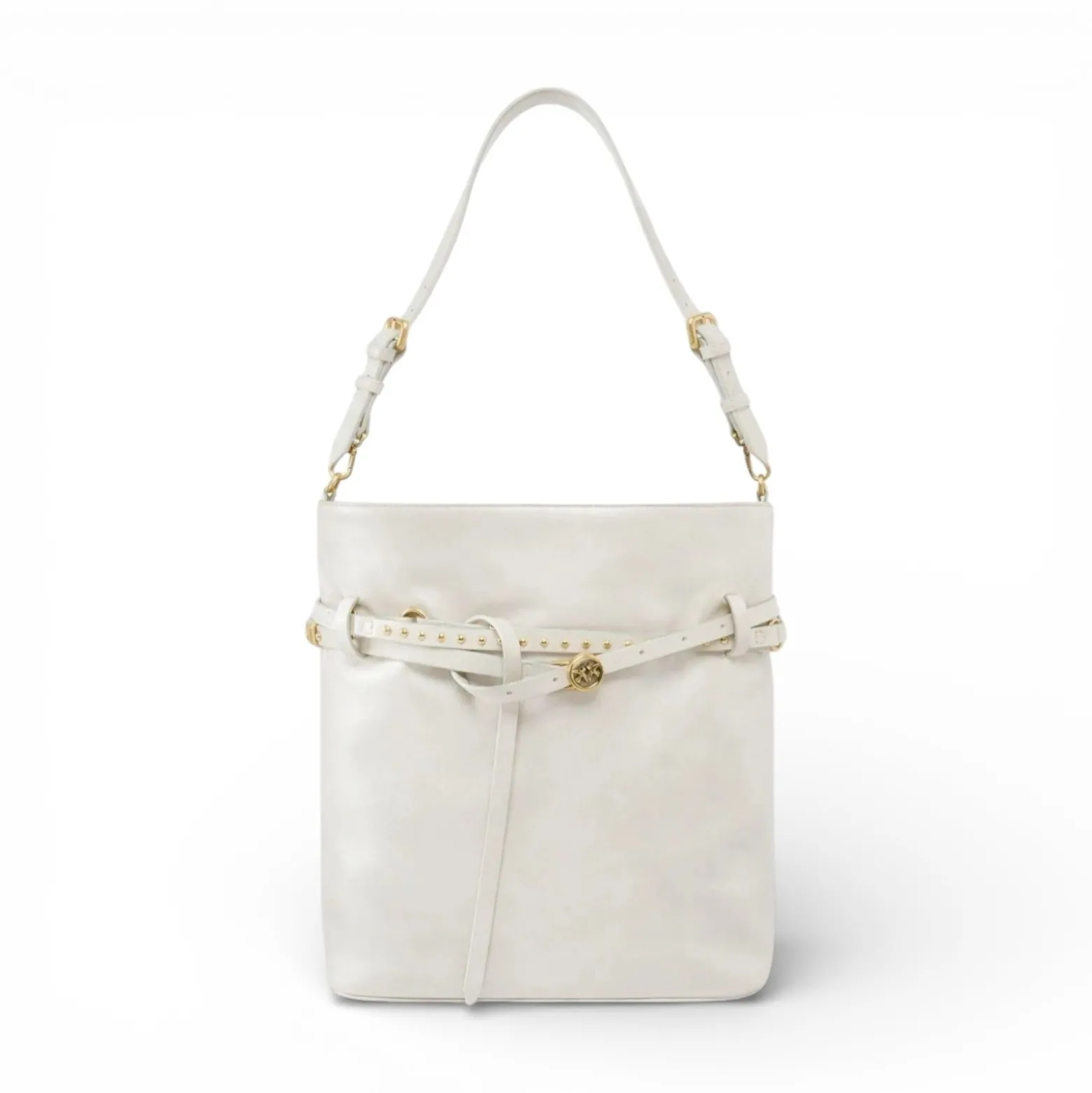 Borsa a spalla media Bucket Belt Bag in pelle