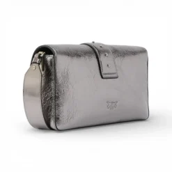 Borsa a spalla media Love Bag One Slouchy in pelle laminata