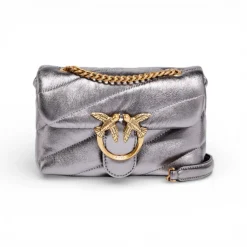 Borsa a tracolla Baby Love Bag Puff in nappa laminata