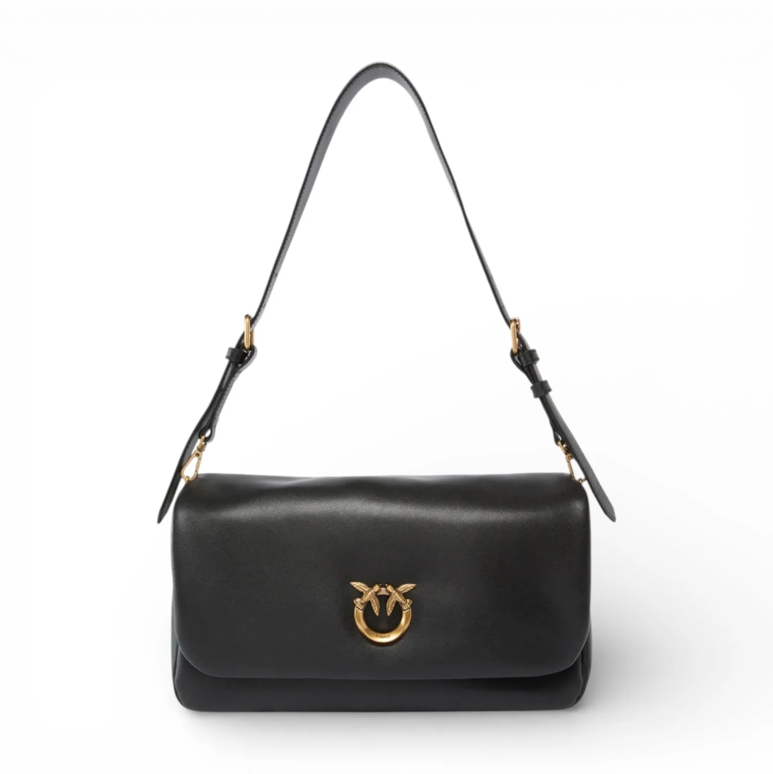 Borsa a tracolla media Love Bag Click Soft Horizontal Handle in pelle
