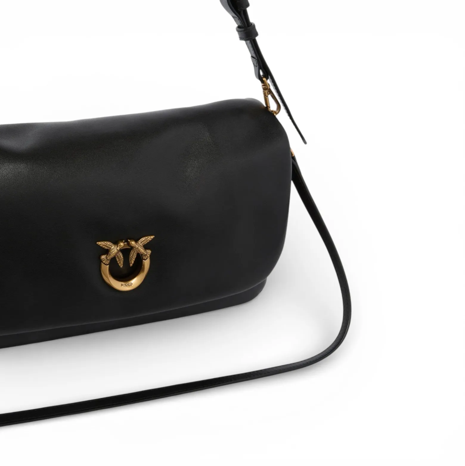 Borsa a tracolla media Love Bag Click Soft Horizontal Handle in pelle
