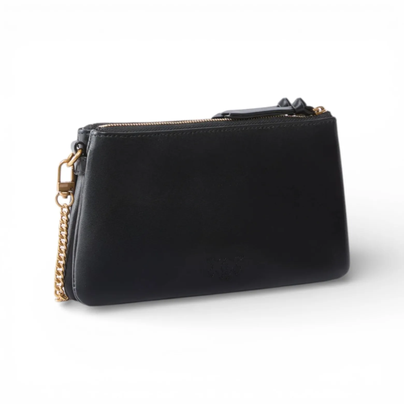 Borsa a tracolla Mini Double Bag piccola in pelle con tracolla