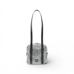 Borsa a tracolla piccola Cubic Bag full strass