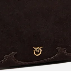 Borsa a tracolla piccola One, Two, Three Bag in suede con frange