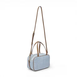 Borsa donna bowling media in denim