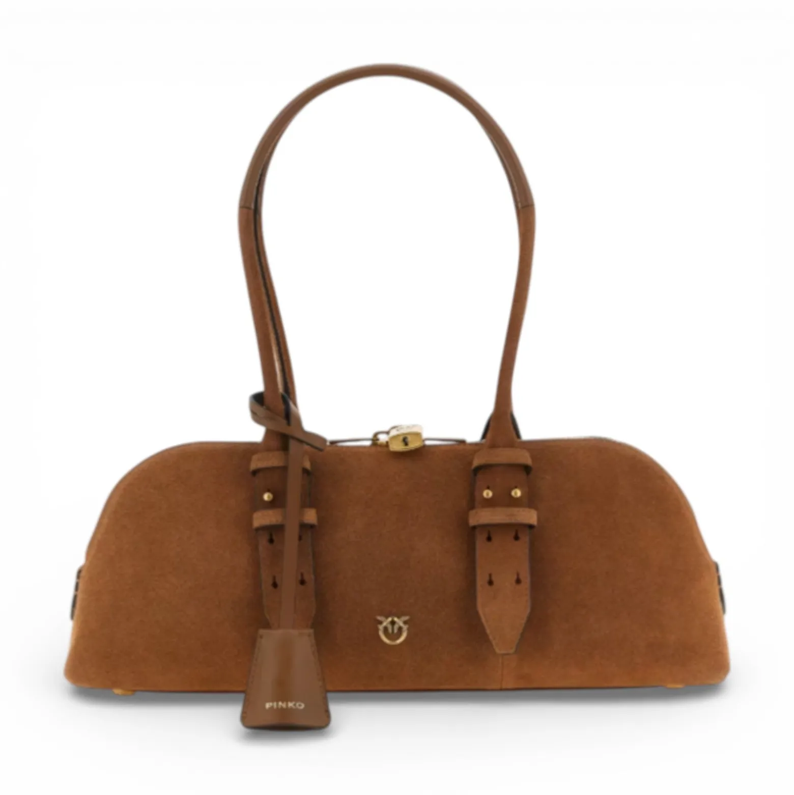 Borsa grande a spalla Escape Bag Horizontal in camoscio