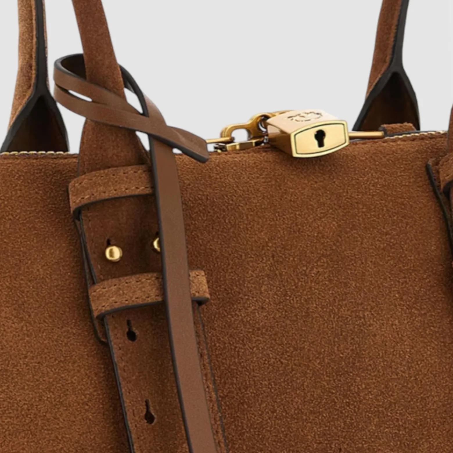 Borsa grande a spalla Escape Bag Horizontal in camoscio