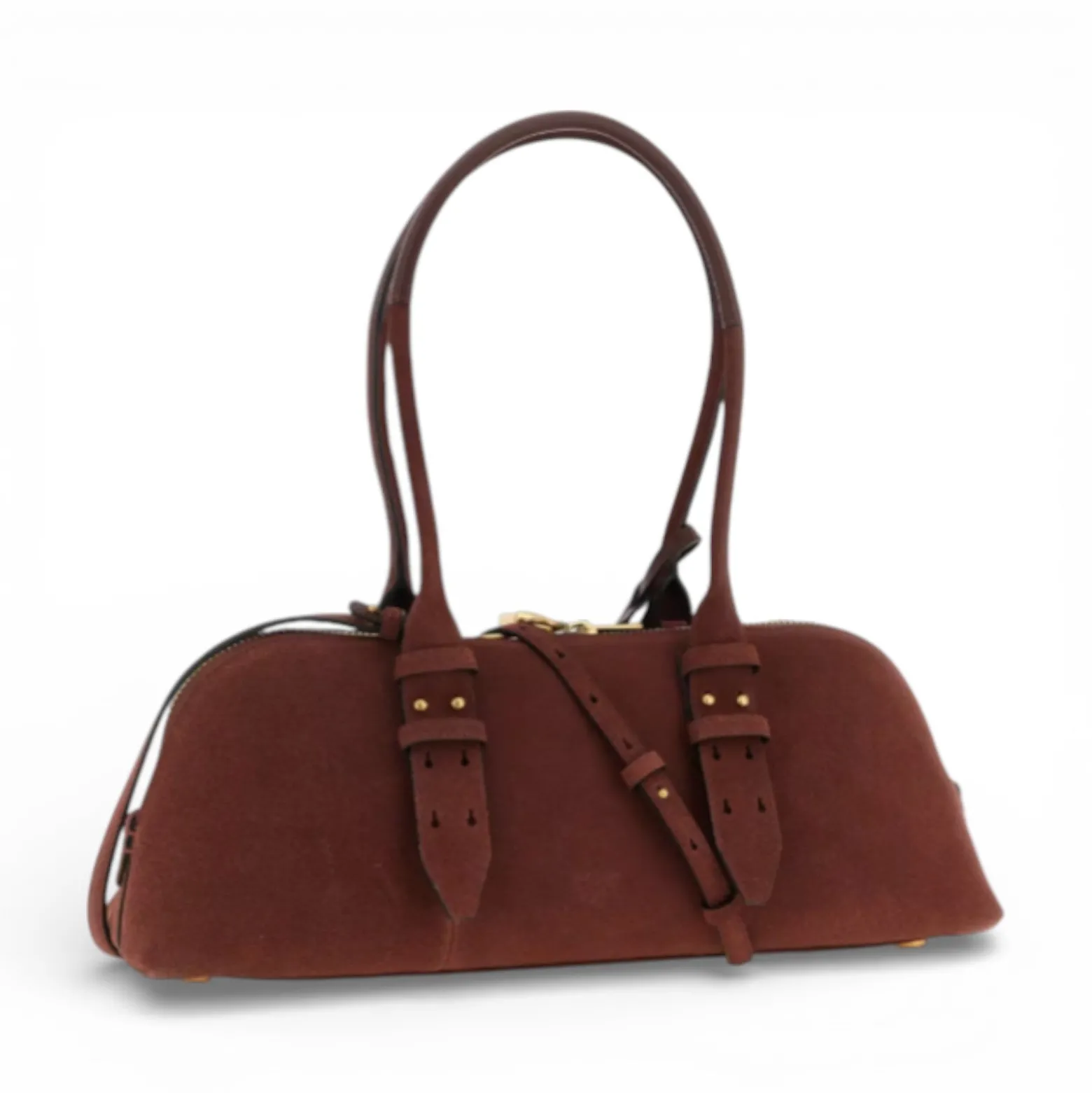 Borsa grande a spalla Escape Bag Horizontal in camoscio