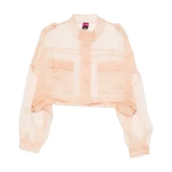 Caban donna cropped in seta