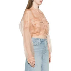 Caban donna cropped in seta
