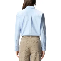 Camicia donna boxy in popeline